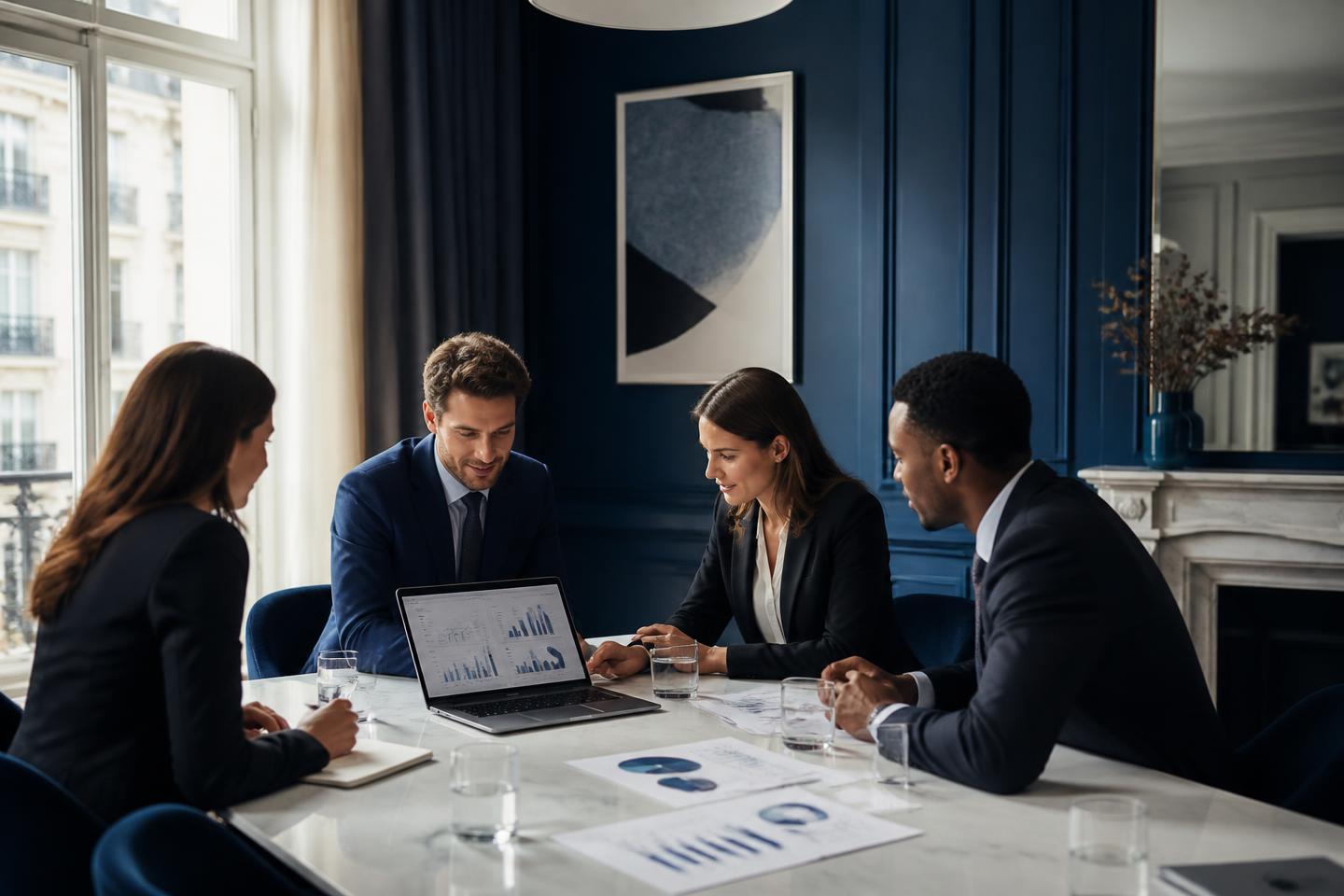 Équipe de consultants C&A Consulting en réunion stratégique